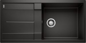 Blanco Metra XL 6 S 525930 Enkele Keukenspoelbak Silgranit Zwart Omkeerbaar Opbouw