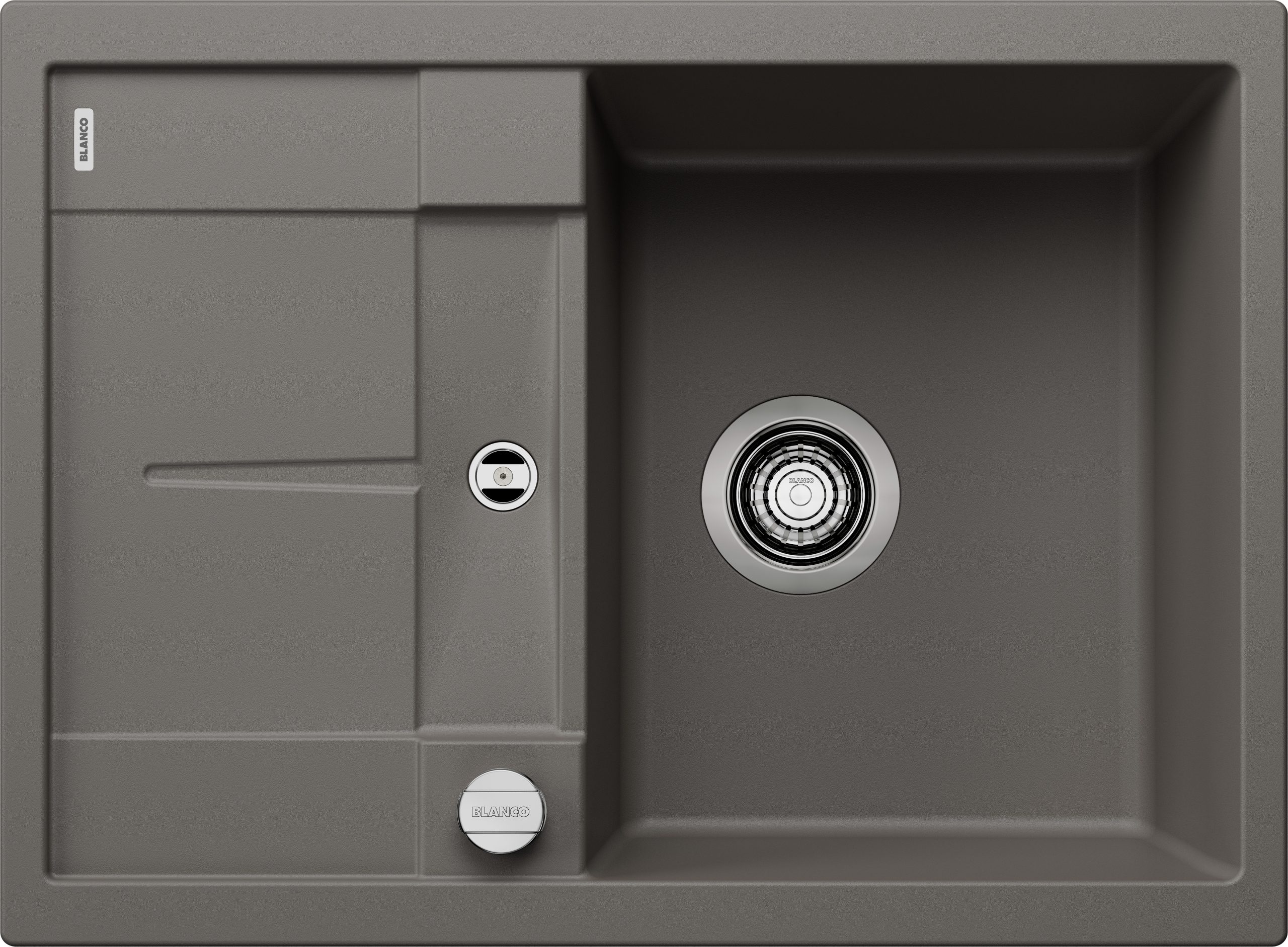 1-11-scaled-2.jpg Blanco Metra 45 S Compact 527285 Enkele Keukenspoelbak Silgranit Vulkaangrijs Inclusief Draaiknopbediening Omkeerbaar Opbouw