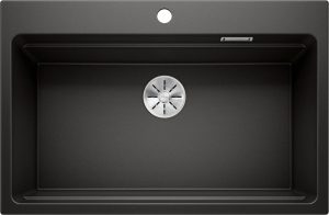 Blanco Etagon 8 525893 Keukenspoelbak Silgranit Zwart Inclusief Rails Opbouw