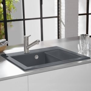 Villeroy & Boch Subway 45 Compact Keukenspoelbak Keramiek Links Graphit Opbouw