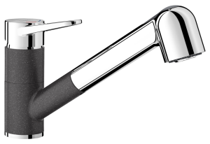 Blanco Wega-S II 526420 Eenhendel Keukenmengkraan Silgranit Antraciet Met Uittrekbare Handdouche