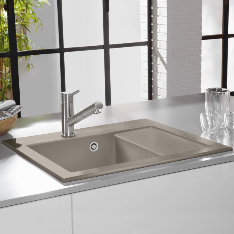 1-121-4.jpg Villeroy & Boch Subway 45 Compact Keukenspoelbak Keramiek Links Timber Opbouw