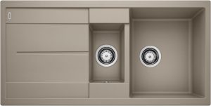 Blanco Metra 6 S 517355 Anderhalve Keukenspoelbak Silgranit Tartufo Omkeerbaar Opbouw