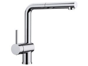 Blanco Linus-S 514016 Eenhendel Keukenmengkraan Met Uittrekbare Handdouche Hendel Links Chroom