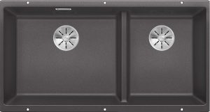 Blanco Subline 480/320-U 523585 Anderhalve Keukenspoelbak Links Silgranit Rotsgrijs Onderbouw