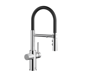 Blanco Catris-S Flexo Filter 526705 Eenhendel Keukenmengkraan Chroom Met Uittrekbare Handdouche Zonder Filtersysteem Inbegrepen