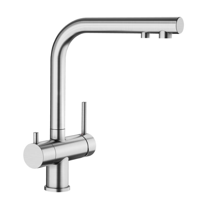 1 Blanco Fontas II 523129 Eenhendel Keukenmengkraan PVD Steel Zonder Filtersysteem Inbegrepen