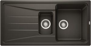 Blanco Sona 6 S 525975 Anderhalve Keukenspoelbak Silgranit Zwart Opbouw