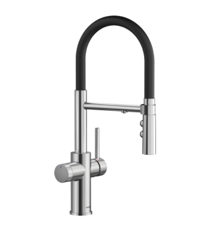 Blanco Catris-S Flexo Filter 526706 Eenhendel Keukenmengkraan PVD Steel Met Uittrekbare Handdouche Zonder Filtersysteem Inbegrepen