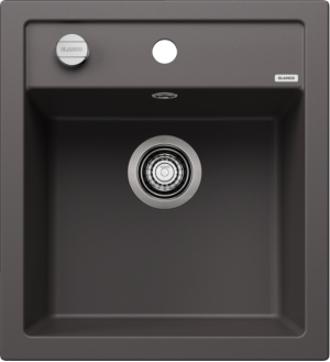 Blanco Dalago 45 518846 Enkele Keukenspoelbak Silgranit Rotsgrijs Inclusief Draaiknopbediening Opbouw