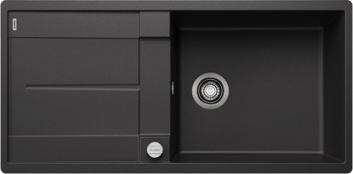 1 Blanco Metra XL 6 S-F 519150 Enkele Keukenspoelbak Silgranit Antraciet Inclusief Draaiknopbediening Omkeerbaar Vlakbouw Of Onderbouw