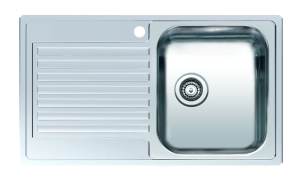 Reginox Centurio 10 R23204 Enkele Keukenspoelbak Rechts RVS Vlakbouw Of Opbouw