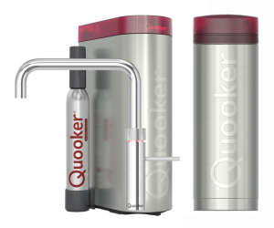 Quooker Fusion Square Chroom Met PRO3 Boiler En Cube Boiler 5 in 1 Kokend Water Keukenkraan Ook Gekoeld Gefilterd En Bruisend Water