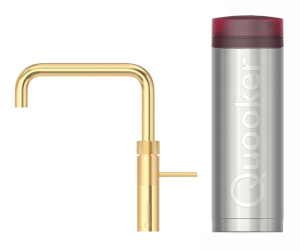 Quooker Fusion Square Gold Met PRO3 Boiler 3 in 1 Kokend Water Keukenkraan Goud 3FSGLD
