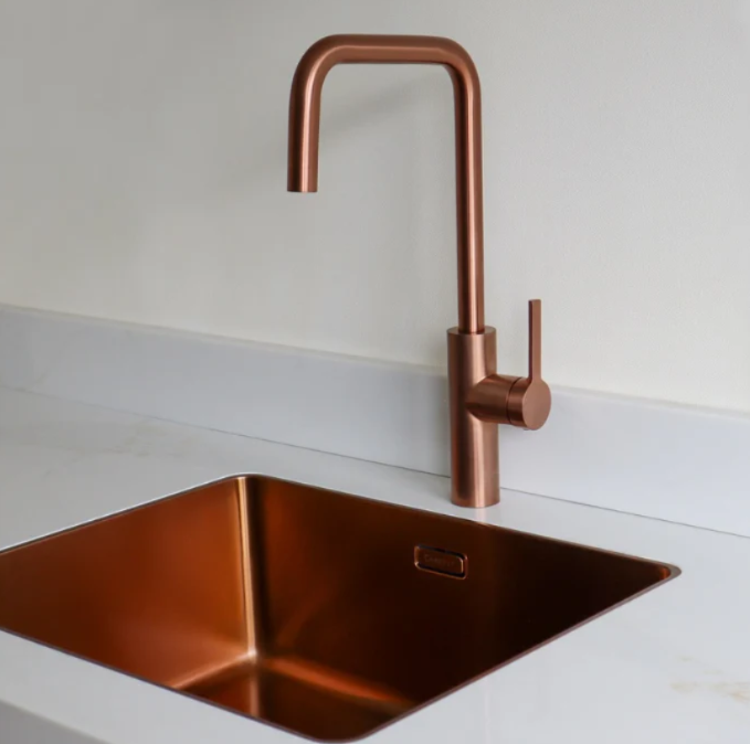 1 Caressi Keukenkraan CA1106CO ECO Eenhendel Keukenmengkraan Copper