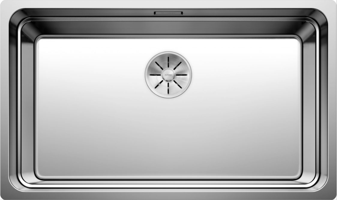 1-869.jpg Blanco Etagon 700-U 524270 Enkele Keukenspoelbak RVS Inclusief Rails Onderbouw