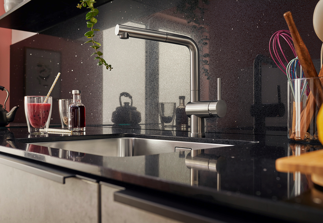 2-5-6.png Blanco Linus-S 526958 Eenhendel Keukenmengkraan Silgranit Vulkaangrijs Met Uittrekbare Handdouche