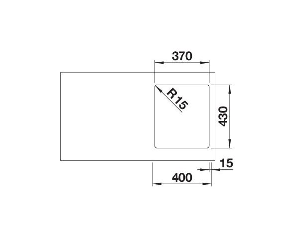 3-19-8.jpg Blanco Solis 340-IF 526116 Enkele Keukenspoelbak RVS Vlakbouw Of Opbouw