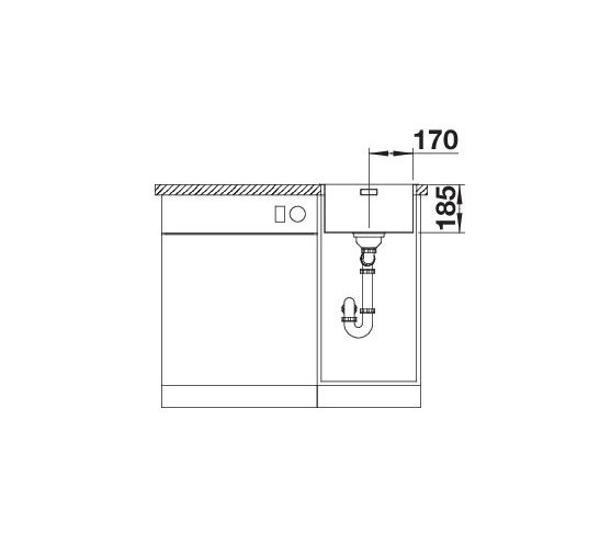 4-17-6.jpg Blanco Solis 340-IF 526116 Enkele Keukenspoelbak RVS Vlakbouw Of Opbouw