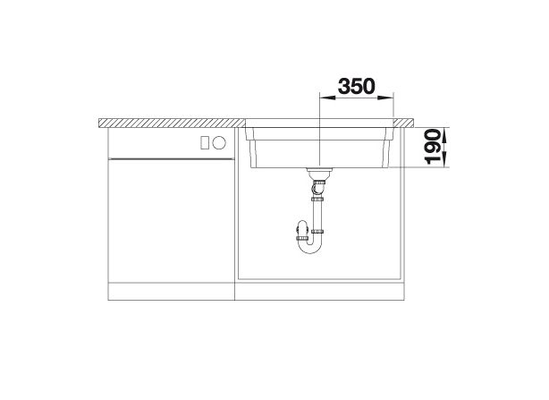 5-153.jpg Blanco Etagon 700-U 524270 Enkele Keukenspoelbak RVS Inclusief Rails Onderbouw