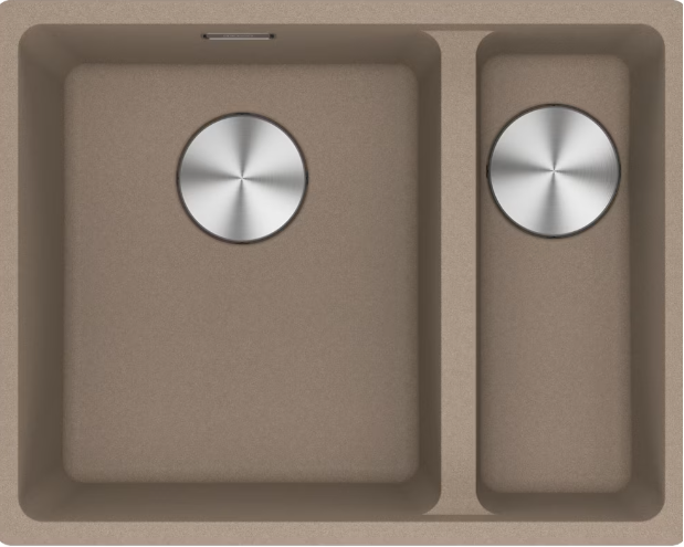 Franke Maris MRG 260-34-15 SBR Fragranite 135.0697.377 Anderhalve Keukenspoelbak Links 34 x 40 + 15 x 40 Oyster Vlakbouw 1350697377