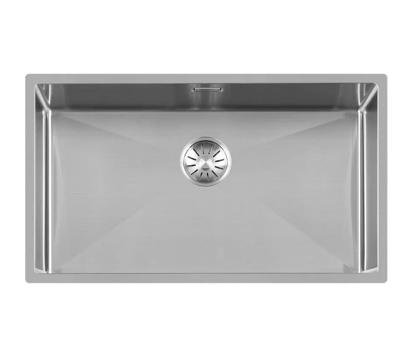 Lorreine 74R Anderhalve Keukenspoelbak Rechts RVS 74 x 40 Onderbouw - Vlakbouw - Opbouw