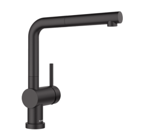 Blanco Linus-S-F 527523 Eenhendel Keukenmengkraan Mat Zwart Met Uittrekbare Handdouche Voor Venstermontage