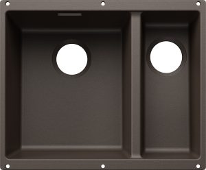 Blanco Subline 340/160-U 527824 Anderhalve Keukenspoelbak Links Silgranit Café Speciaal Voor Gekleurde Componenten Onderbouw