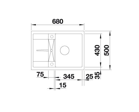 26 Blanco Metra 45 S Compact 527286 Enkele Keukenspoelbak Silgranit Vulkaangrijs Omkeerbaar Opbouw