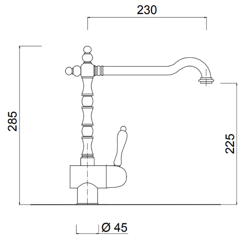 2 Cucina Italiano Praga Eenhendel Keukenmengkraan Nostalgisch Copper