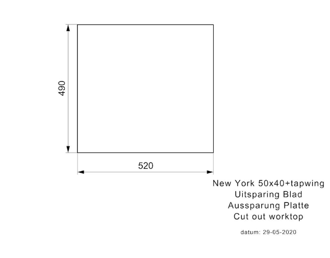 4 Reginox New York R41338 Tapwing (L) Goud II Luxe Enkele Keukenspoelbak Met Kraangat Gold 50 x 40 Onderbouw – Vlakbouw – Opbouw