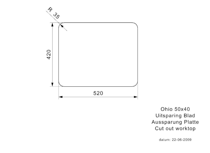 6 Reginox Ohio R39809 (L) OKG Comfort Gun Metal II Luxe Enkele Keukenspoelbak Gunmetal 50 x 40 Onderbouw – Vlakbouw – Opbouw