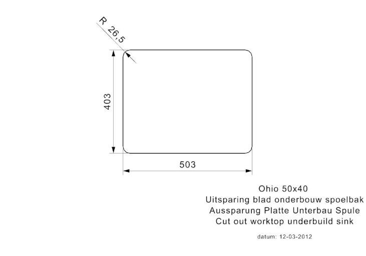 8 Reginox Ohio R39809 (L) OKG Comfort Gun Metal II Luxe Enkele Keukenspoelbak Gunmetal 50 x 40 Onderbouw – Vlakbouw – Opbouw