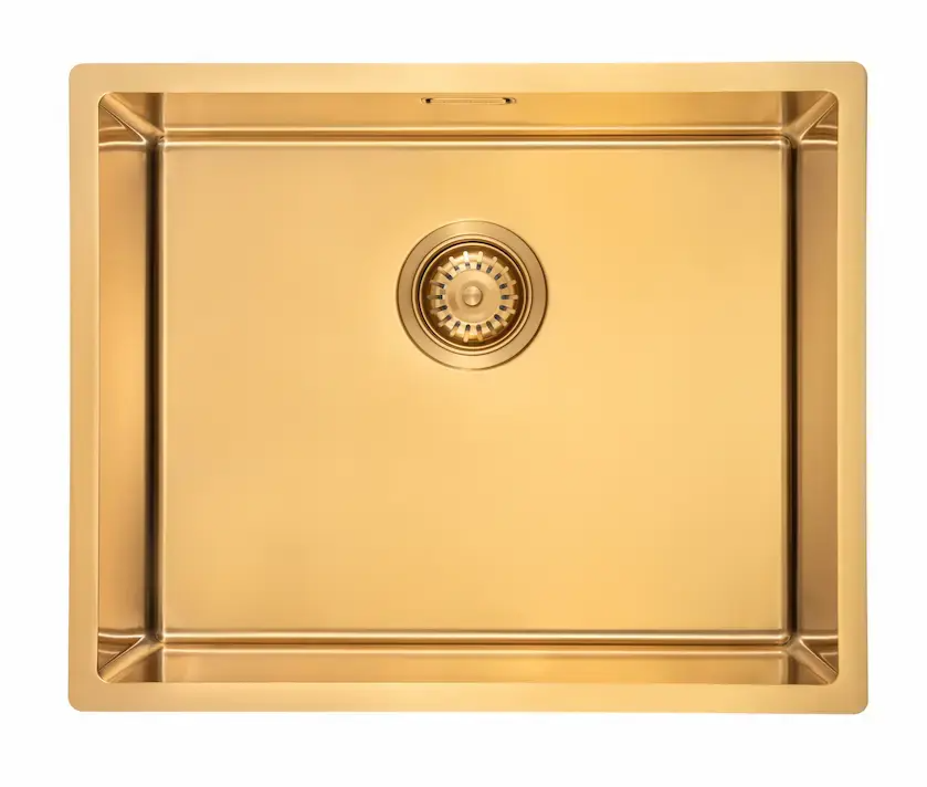 Trafinox Bozen Gold Keukenspoelbak 50 x 40 Goud Onderbouw - Vlakbouw - Opbouw