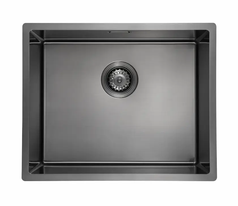 Trafinox Bozen Gunmetal Keukenspoelbak 50 x 40 Gun Metal Onderbouw - Vlakbouw - Opbouw