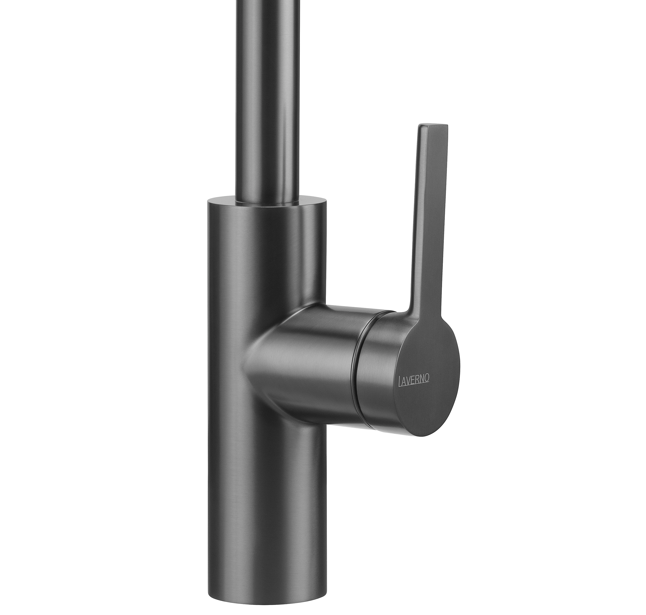2 Laverno Seine-Gunmetal Eenhendel Keukenmengkraan Gun Metal
