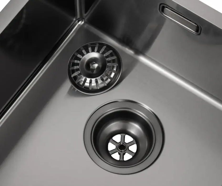 3 Trafinox Bozen Gunmetal Keukenspoelbak 50 x 40 Gun Metal Onderbouw - Vlakbouw - Opbouw